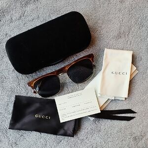 SOLD Gucci Brown Sunglasses with Black Case - Unisex